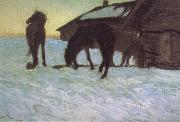 Colts at a Watering-Place. Valentin Serov